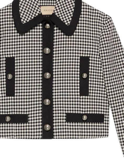 Gucci Gingham tailored jacket